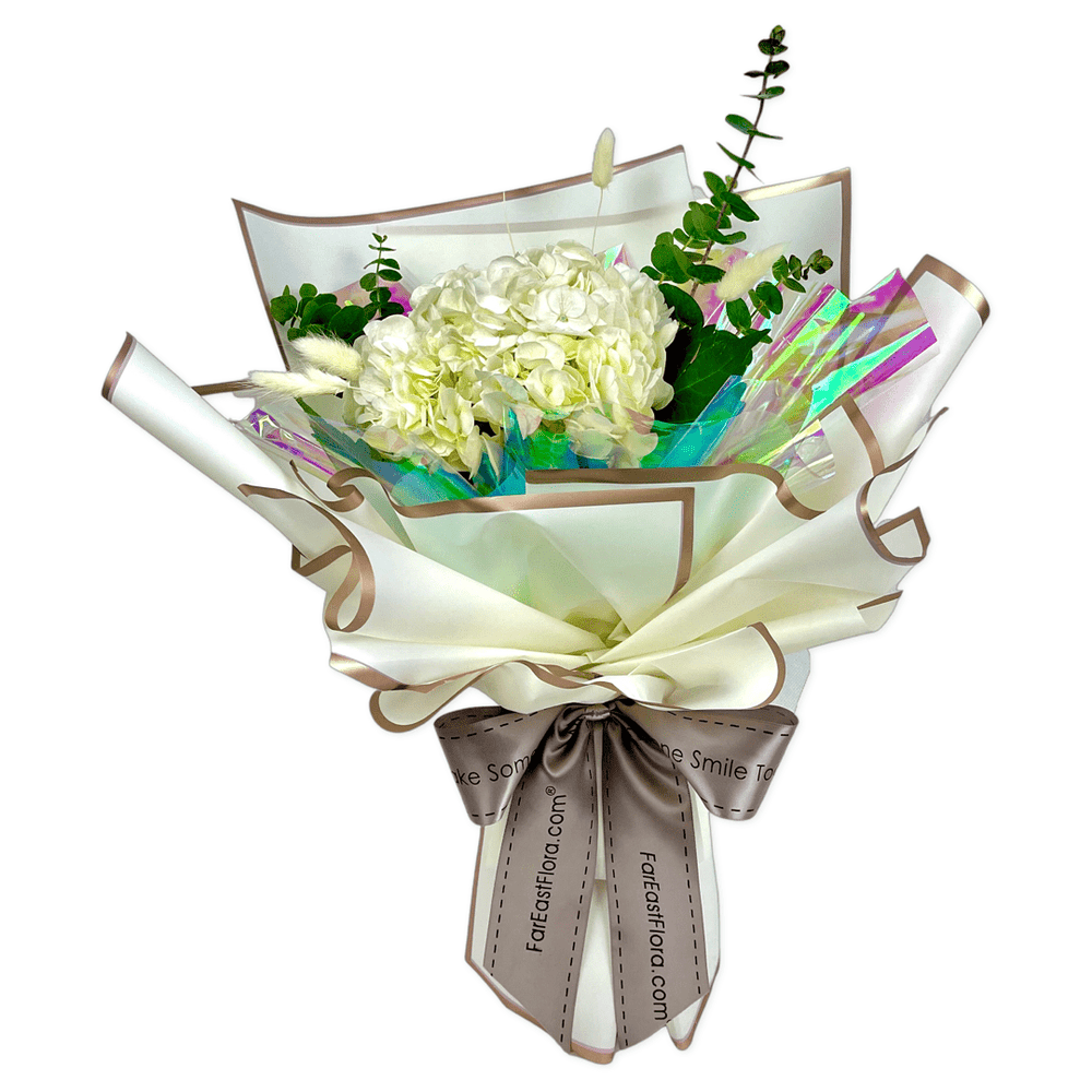 MYPD74 - Gentle Hues - White Hydrangea Flower Bouquet