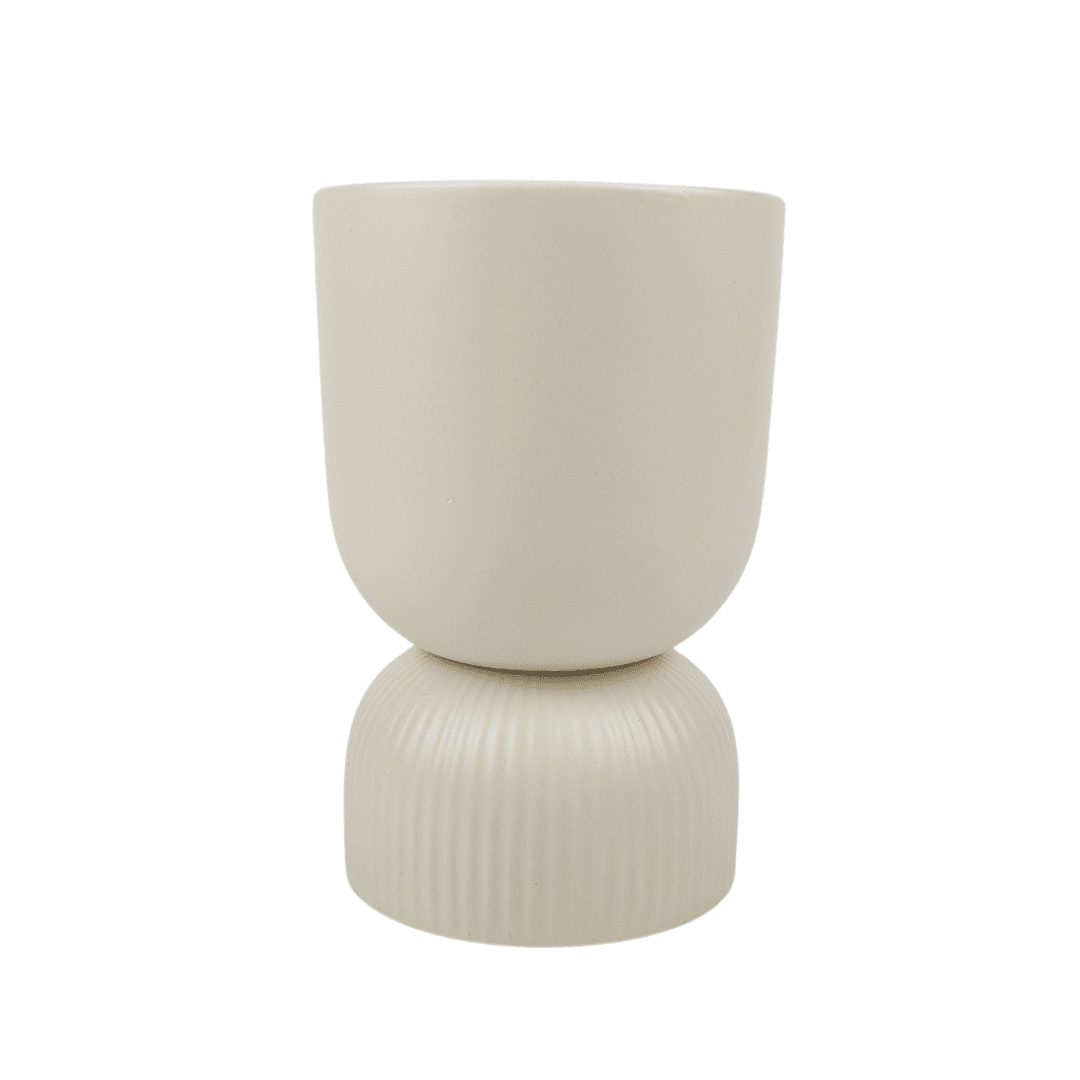 Ceramic Pot JC050070 - Cream 11cm (d) x 17cm (h)