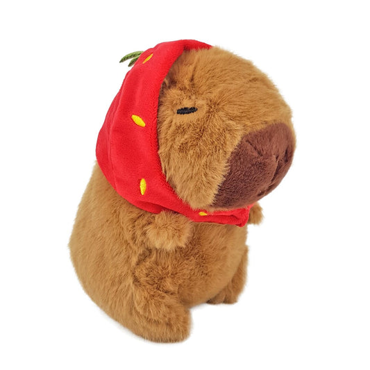 Capybara with Strawberry Hat Plushies