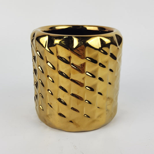 Ceramic Pot (⌀12cm x H12cm) - Gold