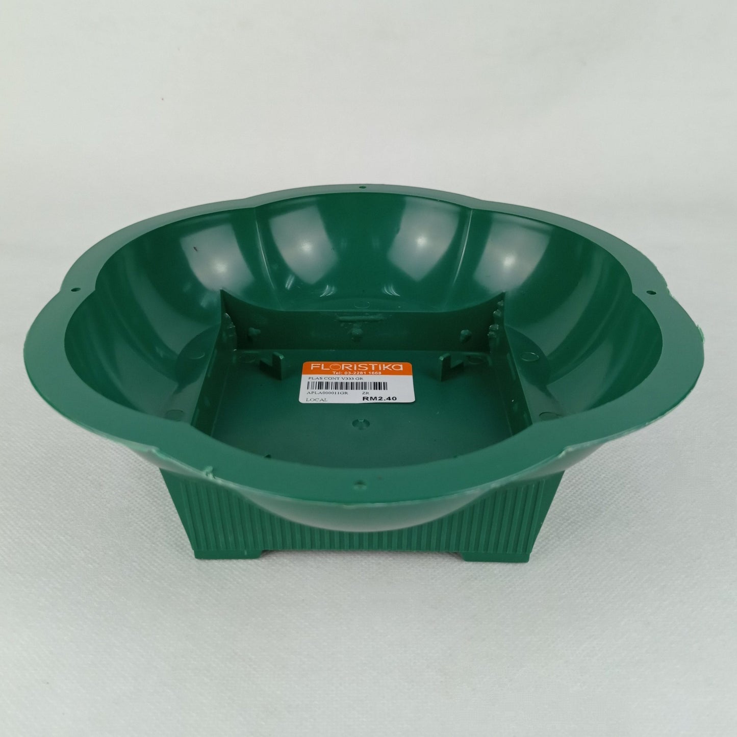 Flower Plastic Container V333 (Local) - Green