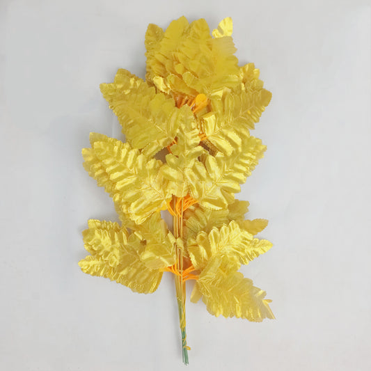 Artificial Fern Leaves - Gold (10 pcs)