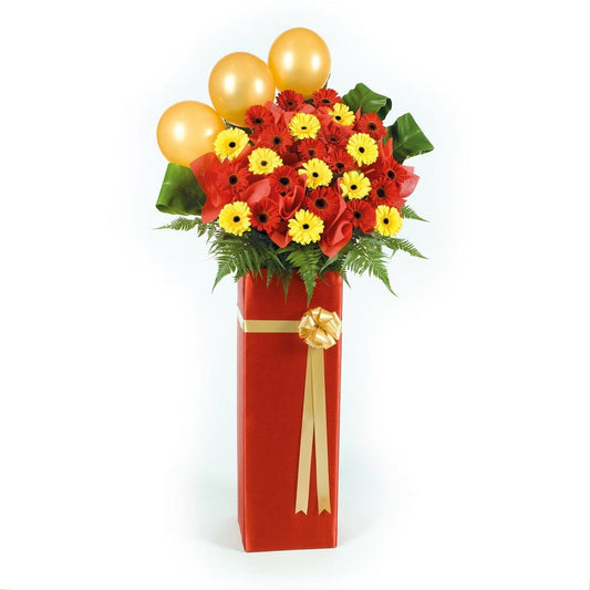 Fiery Passion - Congratulatory Flower Stand